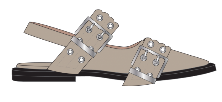 Feminine Buckle Ballerina Napl 17 Taos Taupe