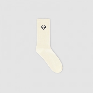 Arte Small Heart Socks - Cream