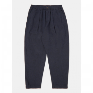 PLEATED TRACK PANT - Navy
