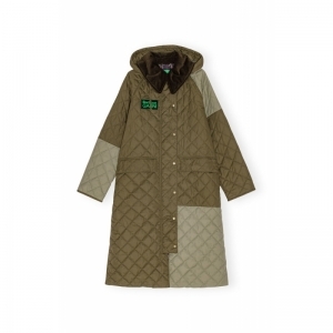 Barbour Ganni Quilted Burghley fern/Lt Moss/Cl