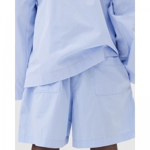 Cotton Poplin - Pyjamas Shorts - Shirt Blue