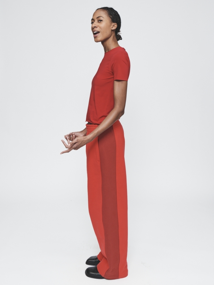 CURVED TRACKPANT ROUGE