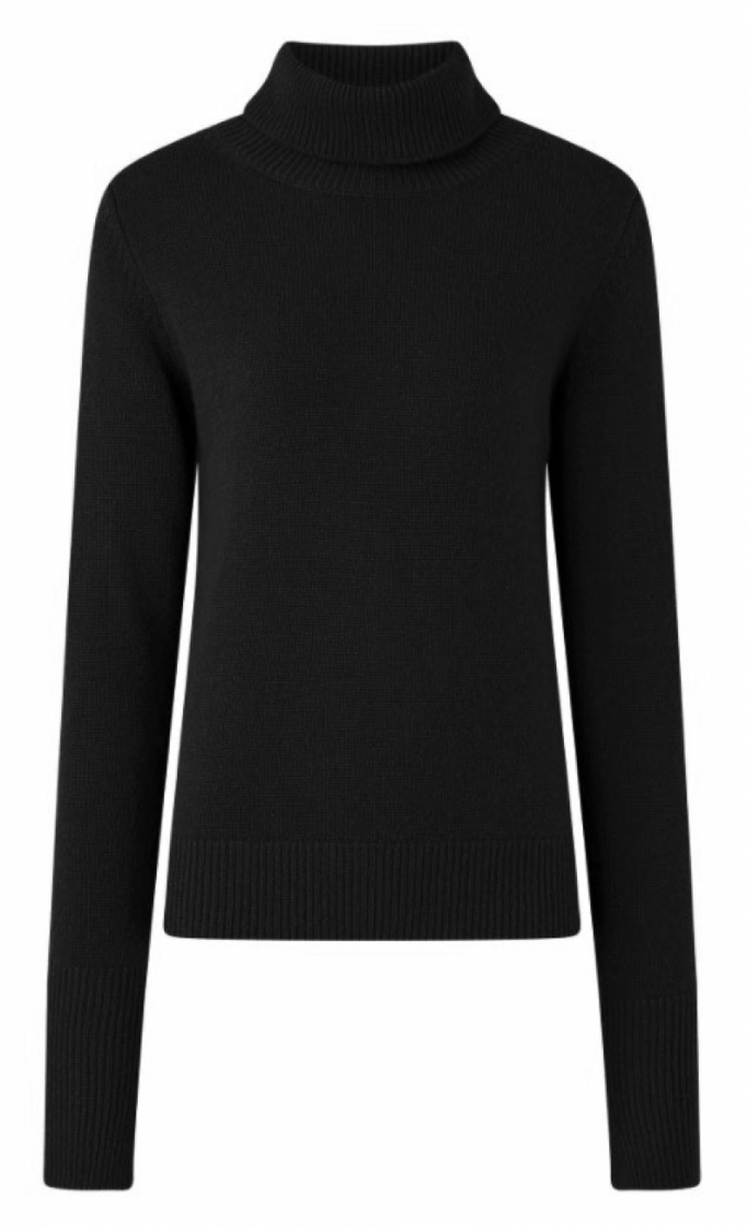 High Nk Ls-Pure Cashmere 10 Black