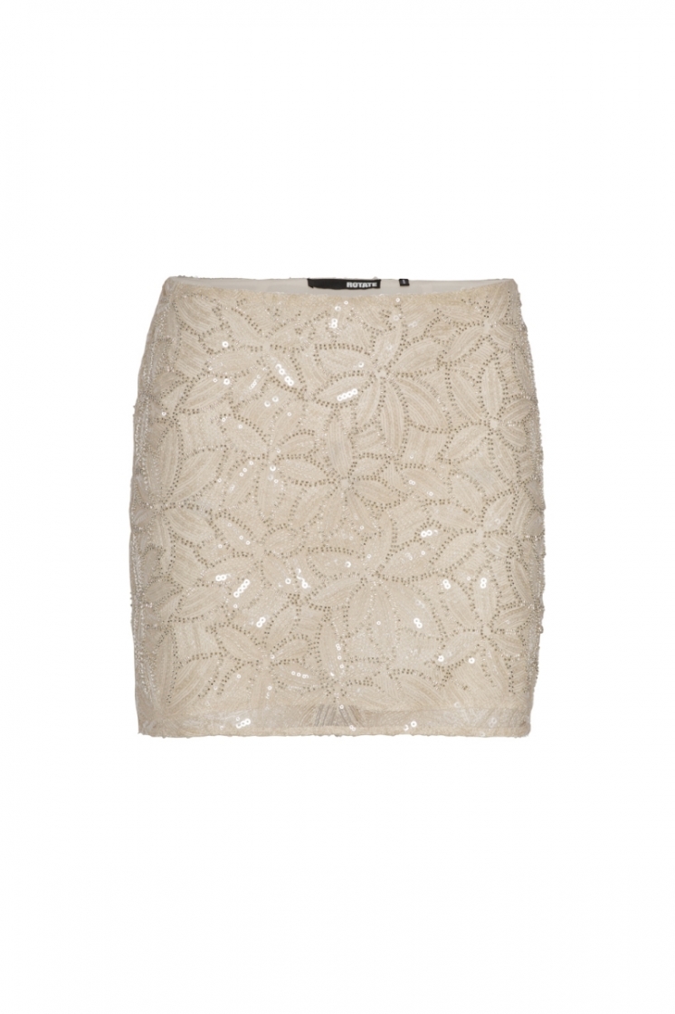Sequin Mini Skirt 2294 Silver Bir