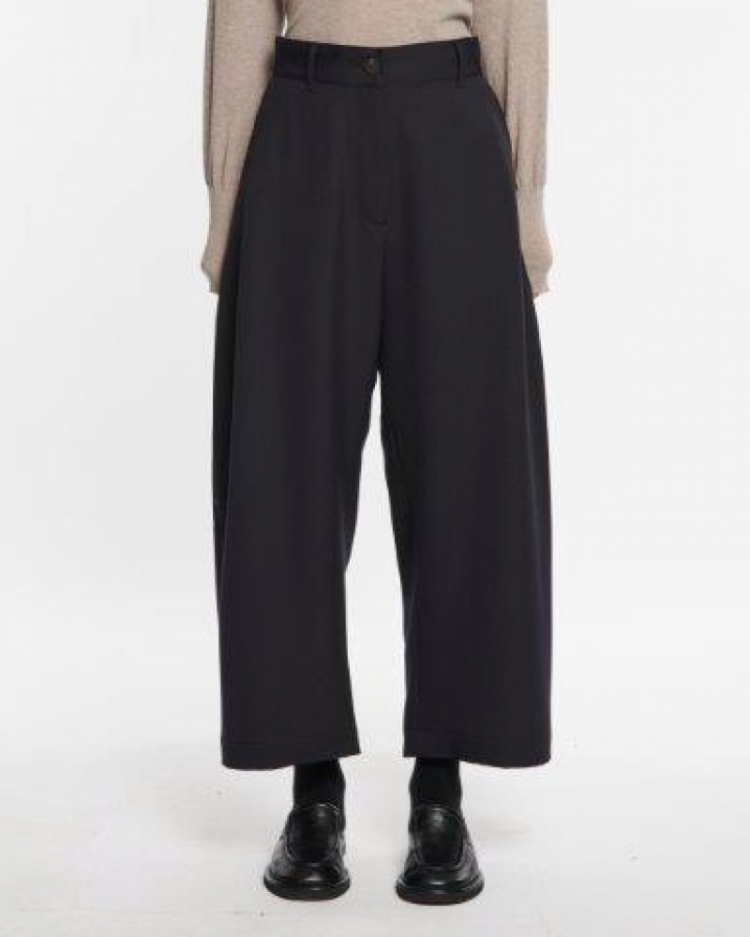 WIDE CROP PANT NAVY