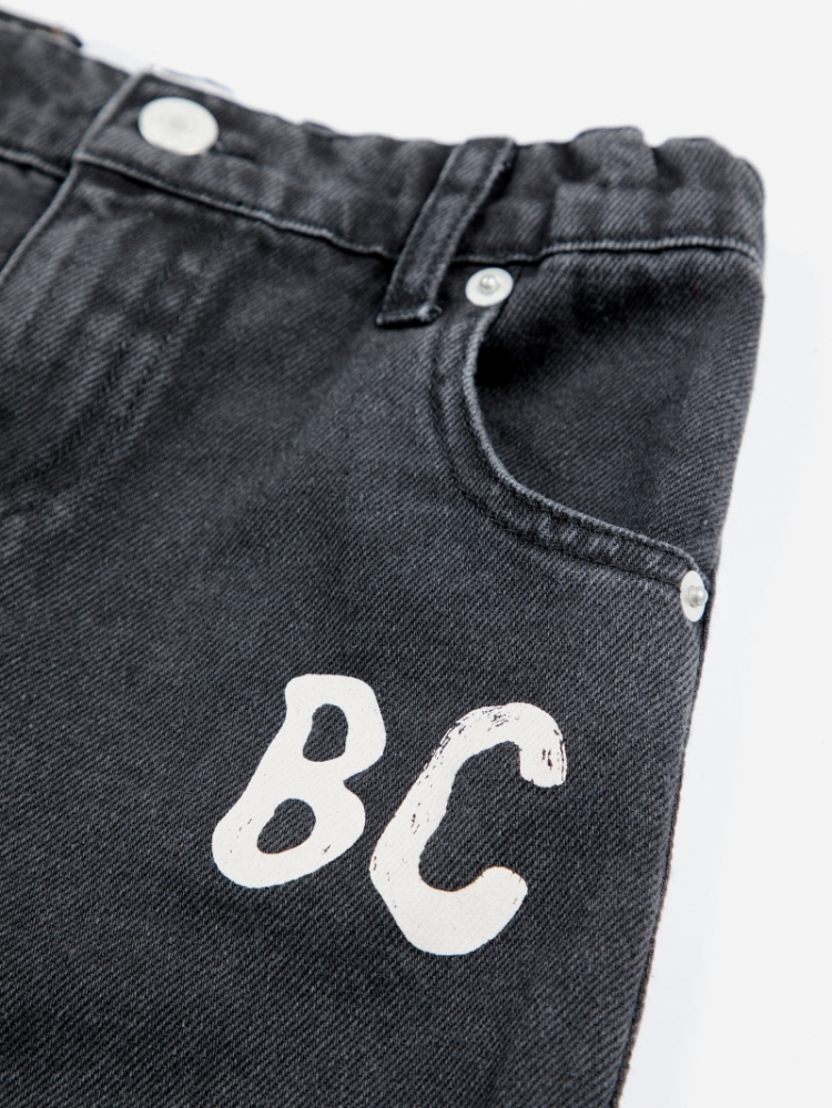 B.C Shadow denim baggy pants 1 BLACK