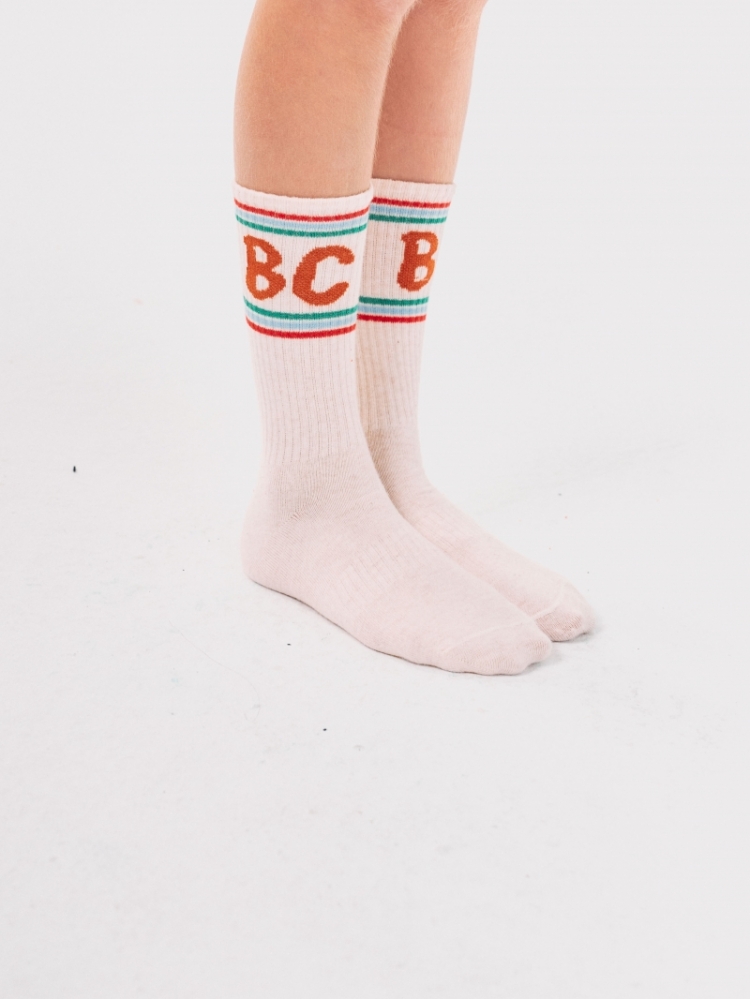 B.C Shadow long socks 101 WHITE