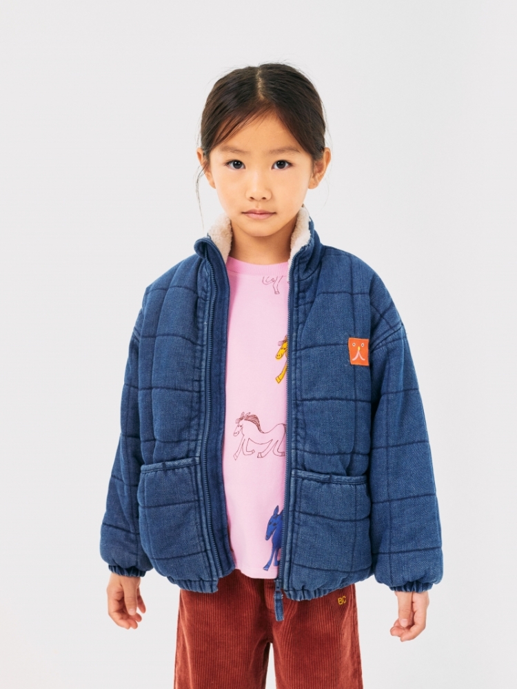 B.C Vintage denim quilted jack 421 BLUE