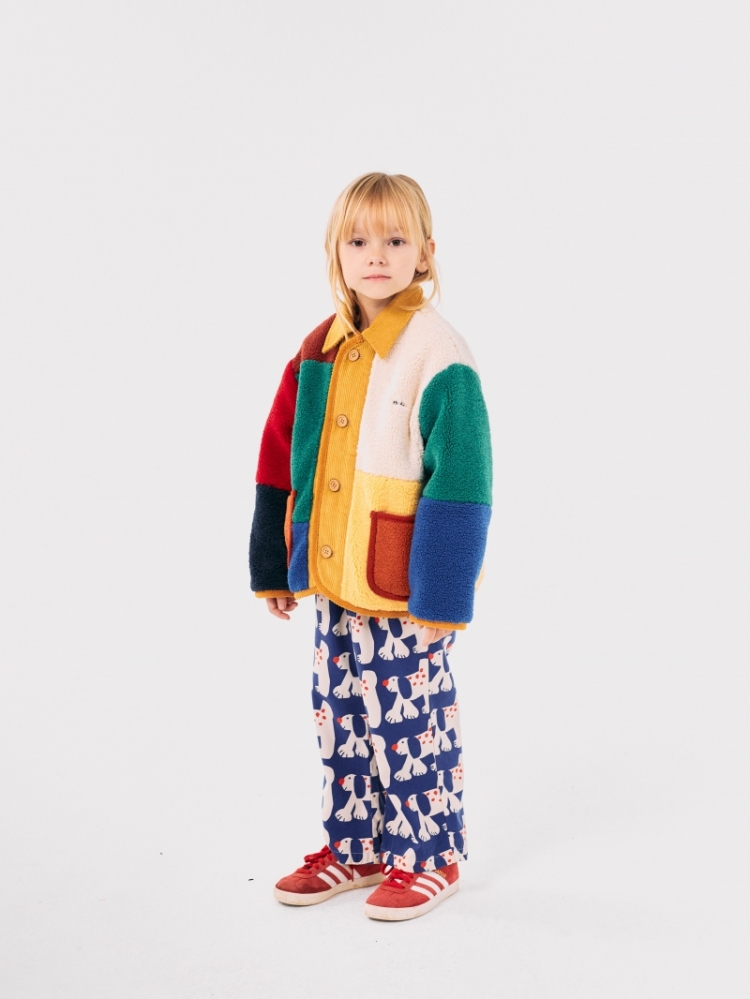 Color Block sheepskin jacket 991 MULTICOLOR