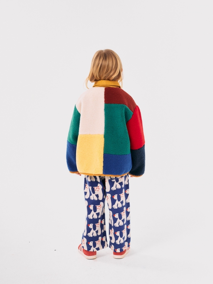 Color Block sheepskin jacket 991 MULTICOLOR