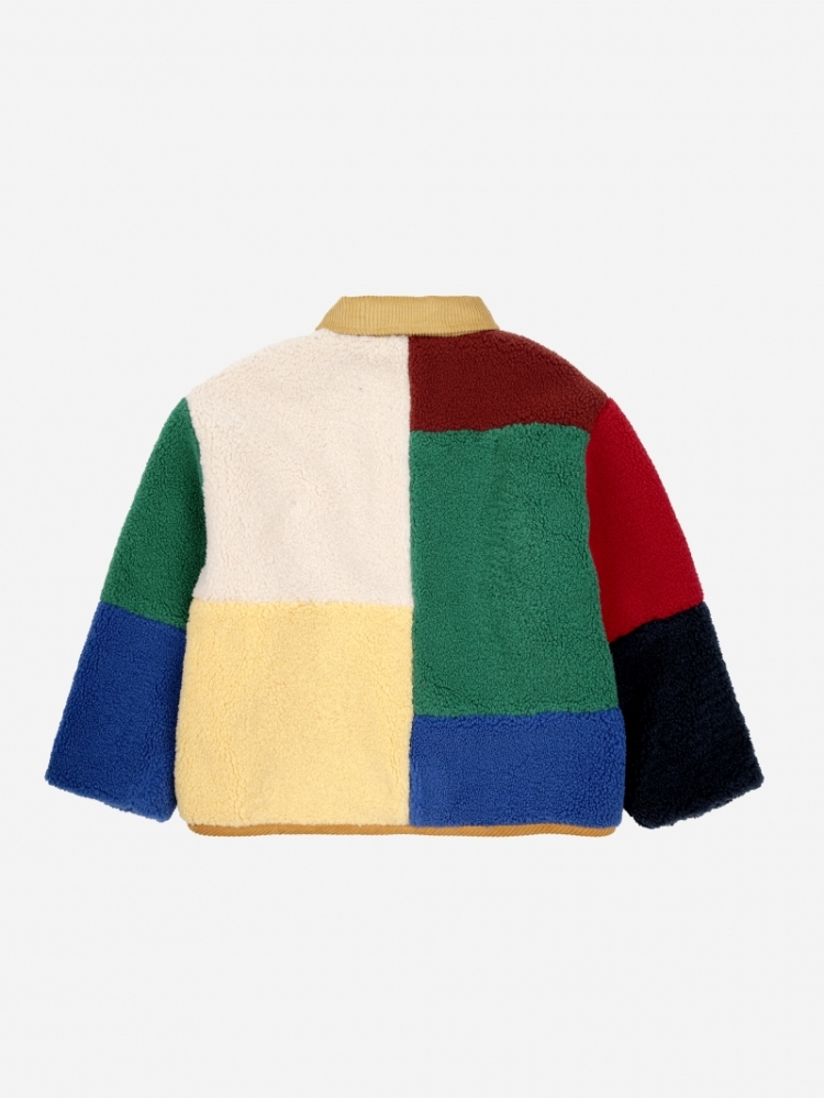 Color Block sheepskin jacket 991 MULTICOLOR