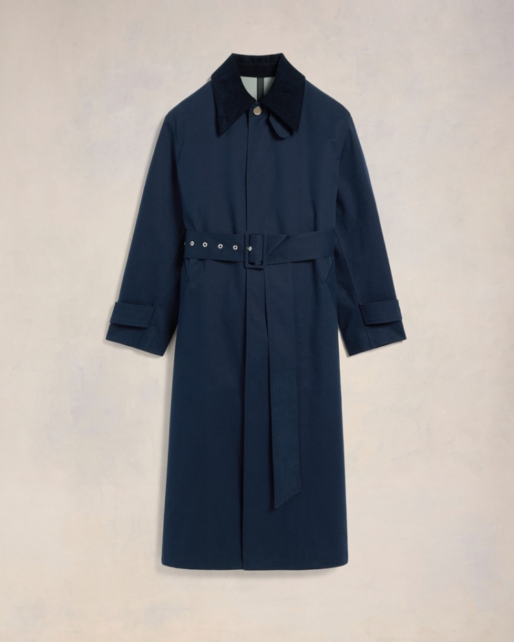 BELTED MAC 4018 NAVY BLUE