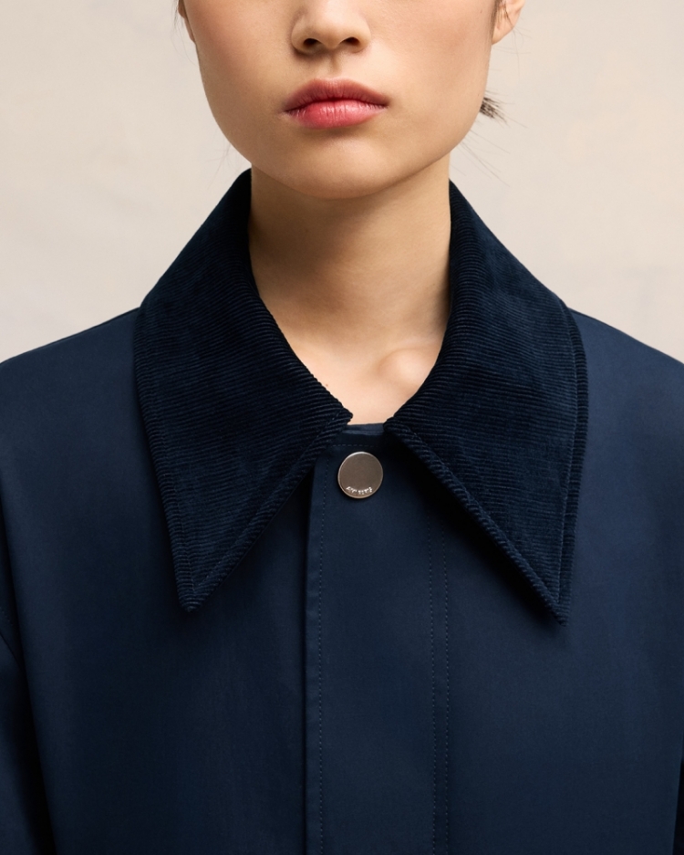 BELTED MAC 4018 NAVY BLUE