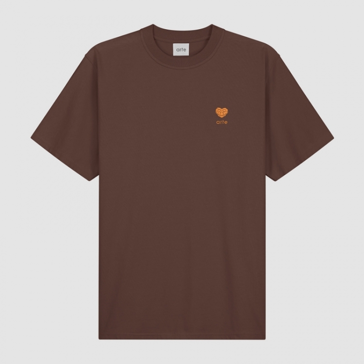 Heart Logo T-shirt - Brown