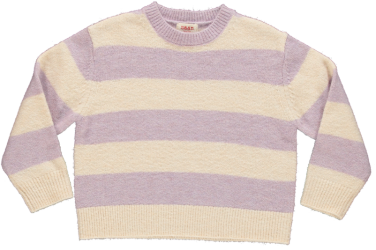 knitted jumper 60 ECRU/LILA