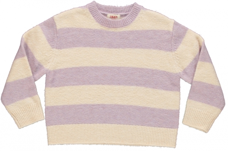 knitted jumper 60 ECRU/LILA