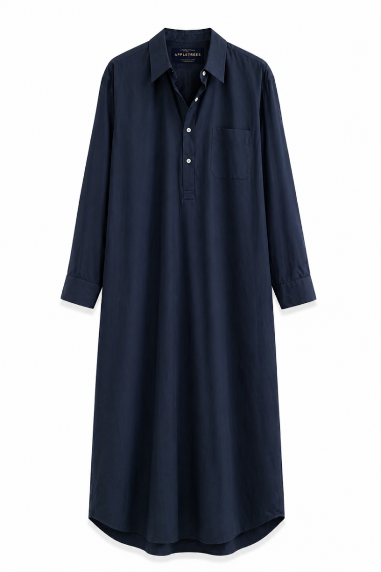 LONG DRESS + SIDE POCKET - Midnight Blue