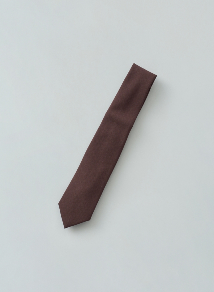 WOOL KID MOHAIR HOP SACK TIE BURGUNDY