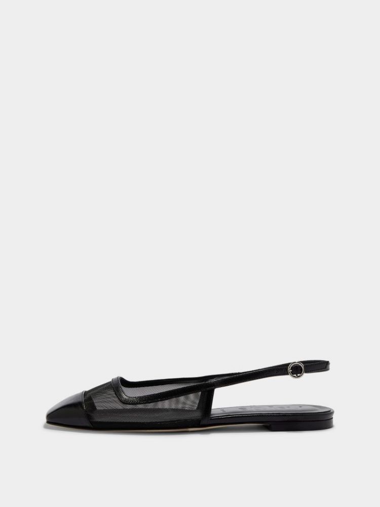 GERALDINE MESH NAPPA LEATHER Black