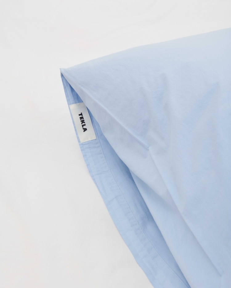 Cotton Percale Pillow Shams 40 Morning Blue