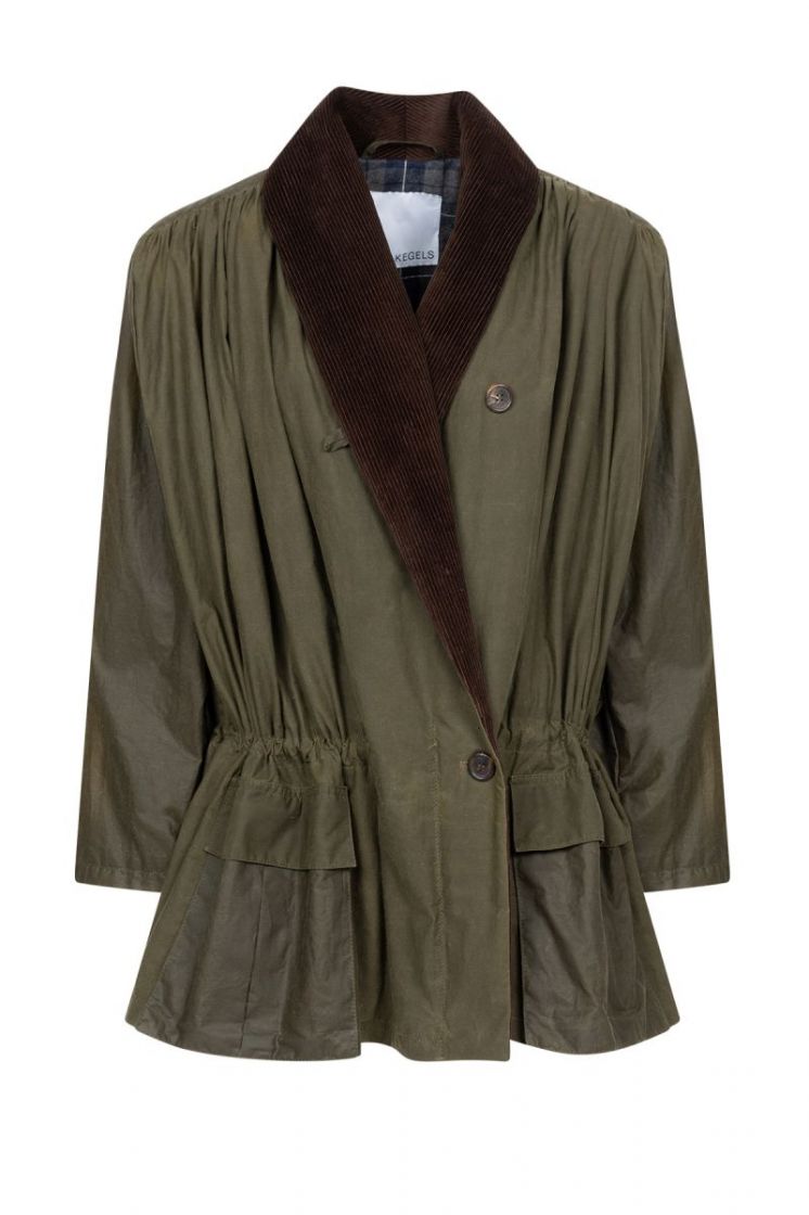 MIES | 5002 WAXED COTTON  GREEN