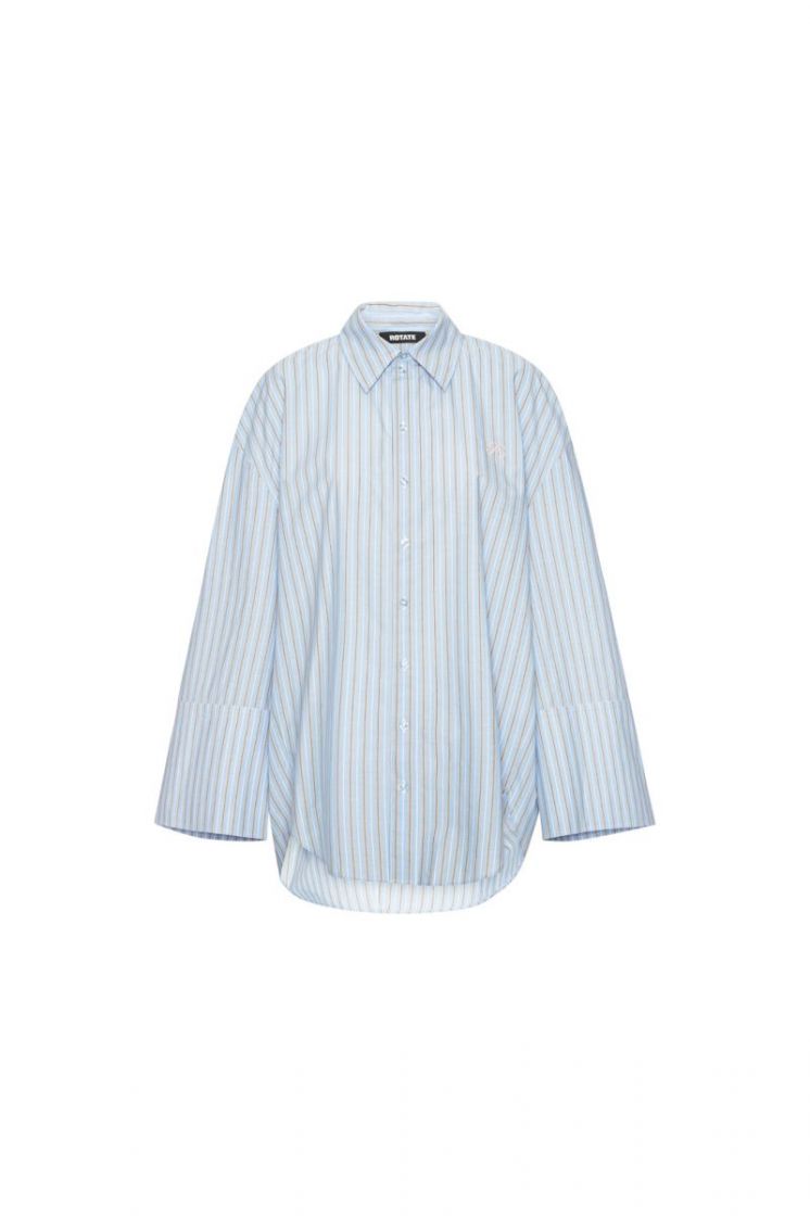 Poplin Oversized Shirt - Hydrangea (Bl