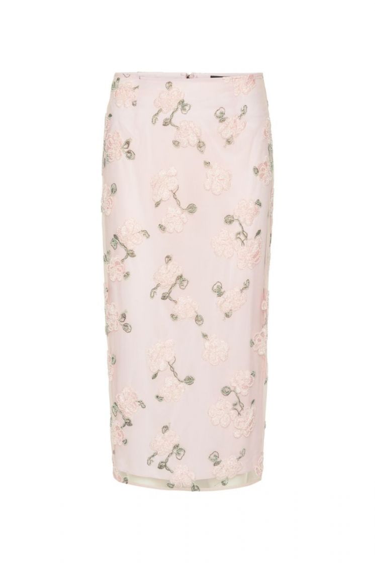 Sequin Midi Pencil Skirt - Lilac Ash Com