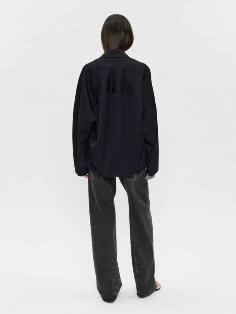 RELAXED CARDIGAN BLAZER - JET