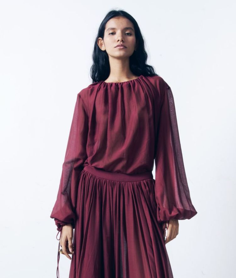 OCTAVIA BLOUSE PRU PRUNE