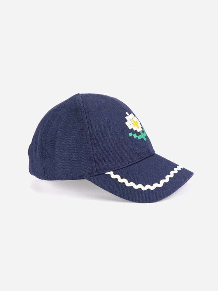 Pixel Daisy twill cap 411 NAVY BLUE