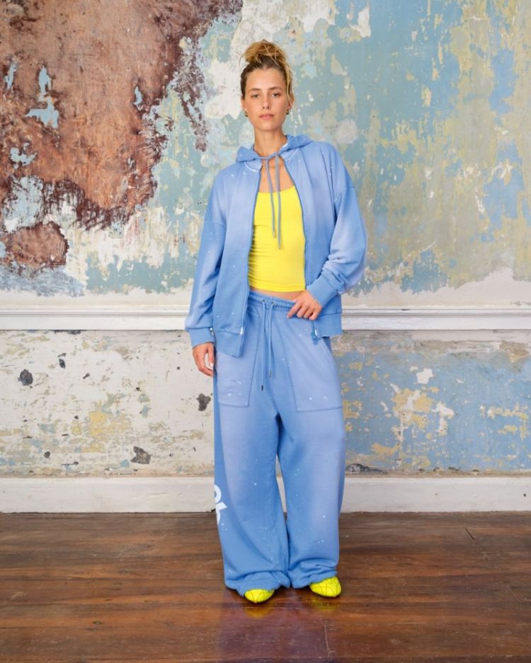 Malibu Hoodie Washed Destresse 470 blue