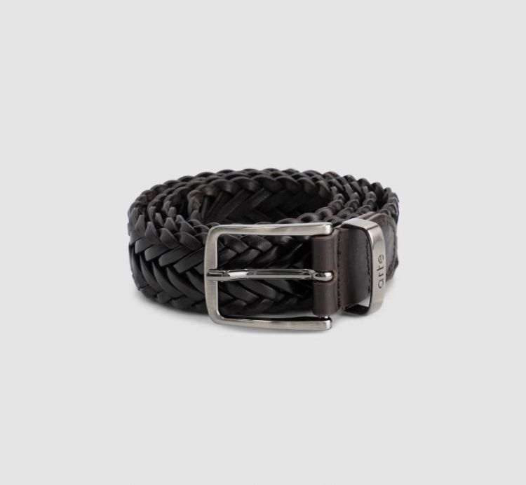 Braided Leather Belt 1 Black