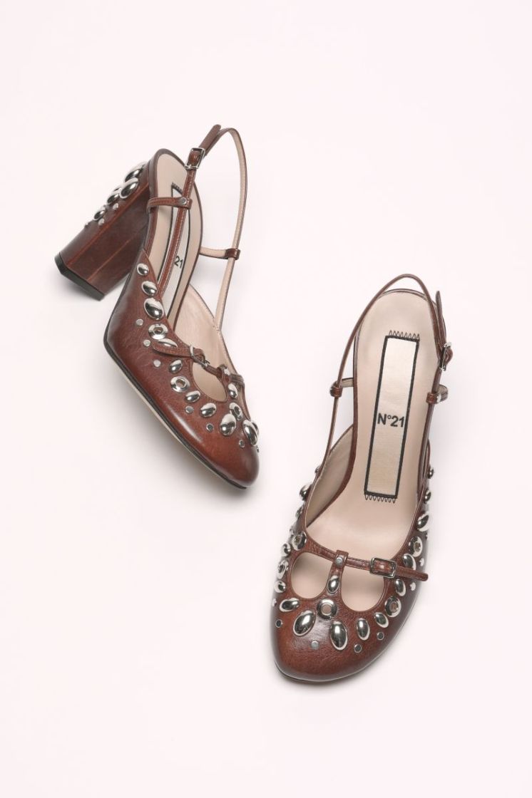 Slingback Calf Leather - Chestnut