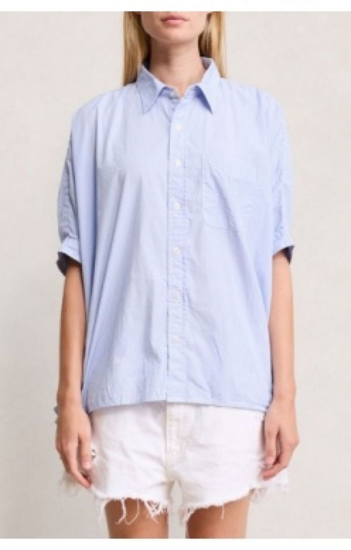 EMMA CUFFED SHIRT - LIGHT BLUE MI