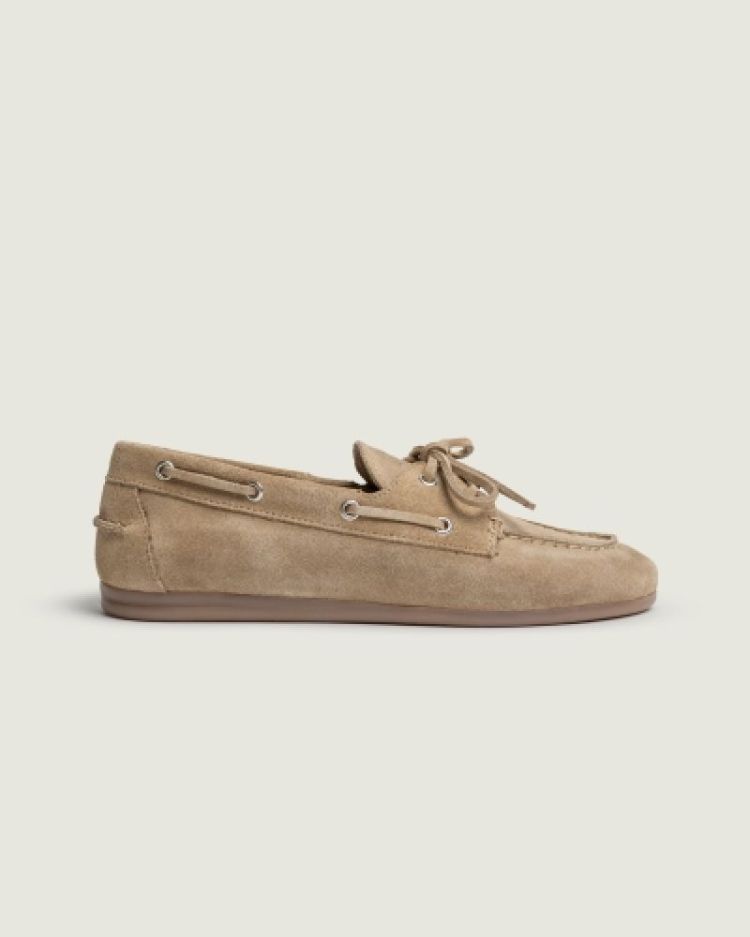 BoatLoafer suede 214 Mushroom