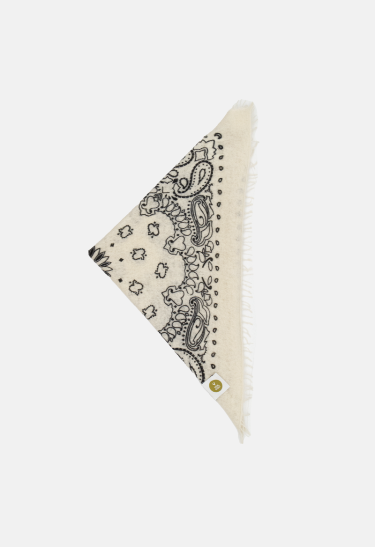 BANDANA CALVINA PAISLEY  AB WHITE