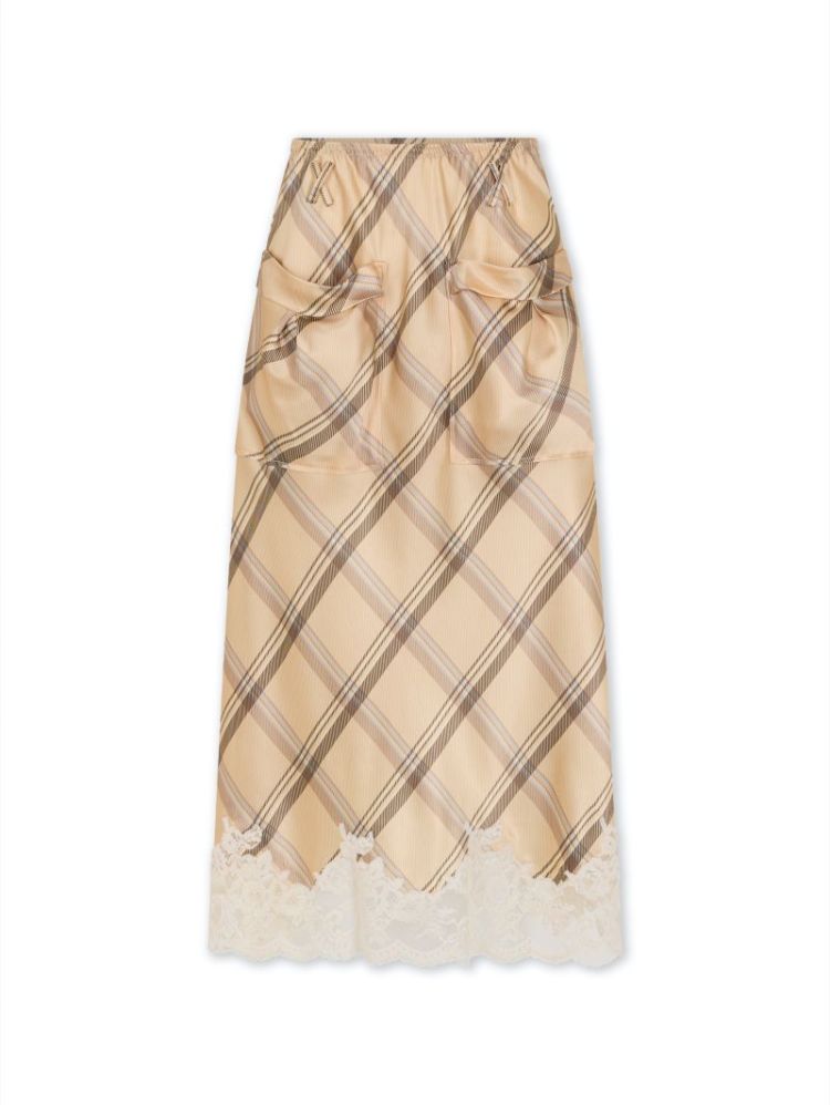 JUPE V392 BEIGE CHEC