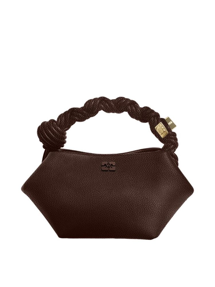 Ganni Bou Bag Mini Grained - Chicory Coffe