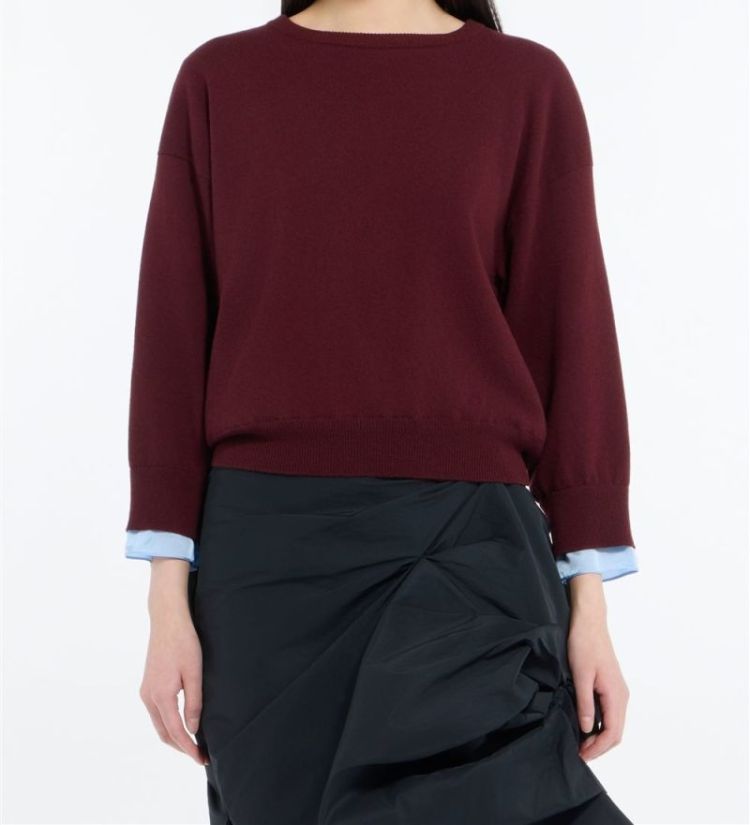 Round Neck Knitted 4469 Bordeaux