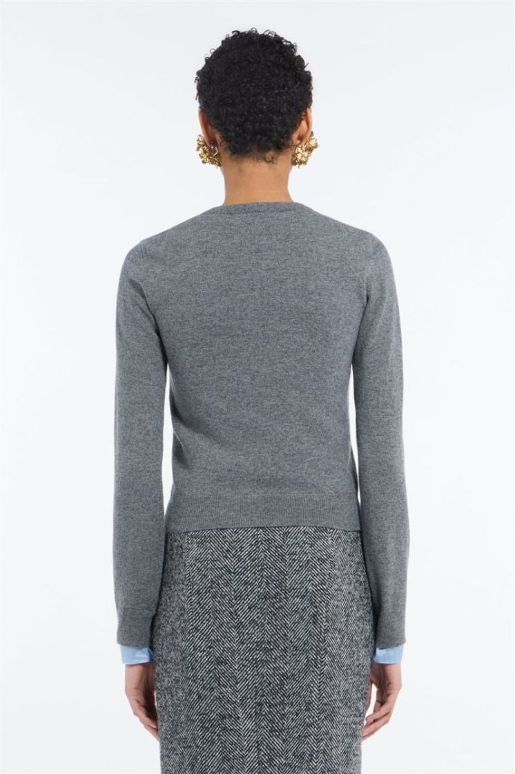 Round Neck Knitted 8995 Melange Gr