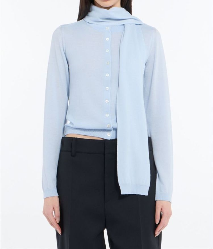 Knitted Cardigan 6307 Azzurro Po