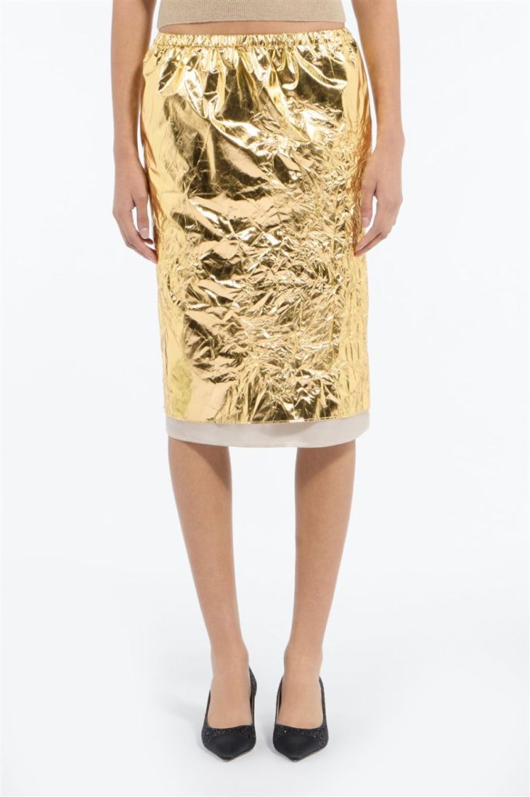 Woven  Skirt M301 Giallo/Oro