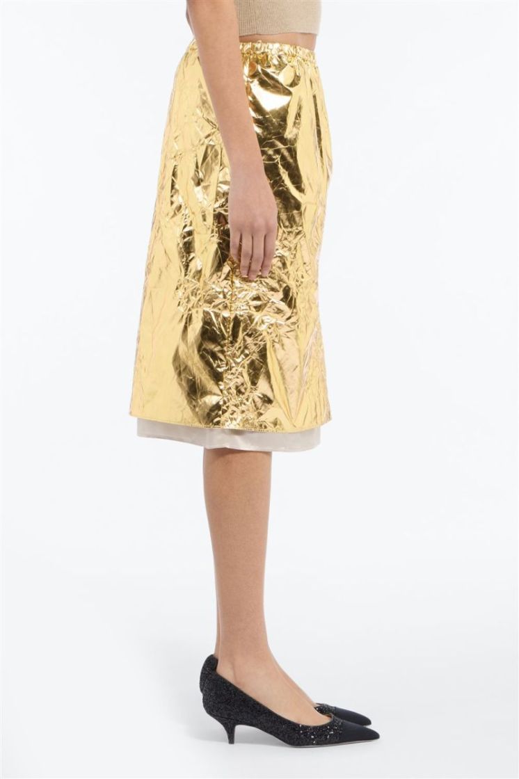 Woven  Skirt M301 Giallo/Oro