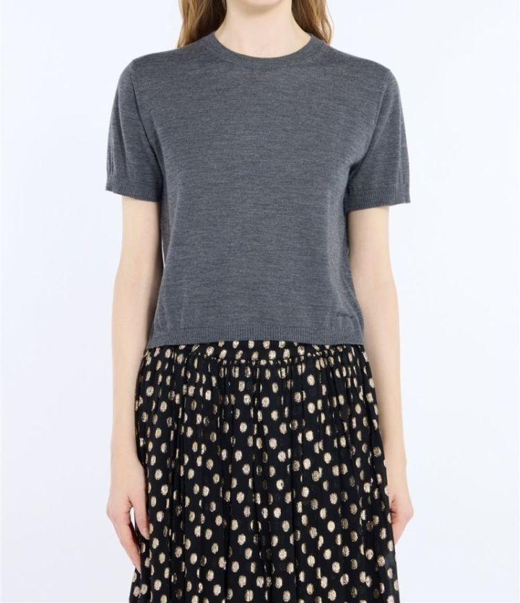 Round Neck Knitted 8962 Grigio Med