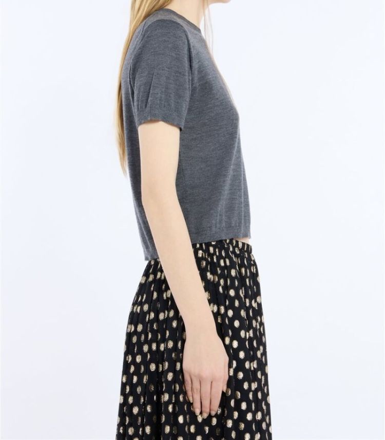 Round Neck Knitted 8962 Grigio Med