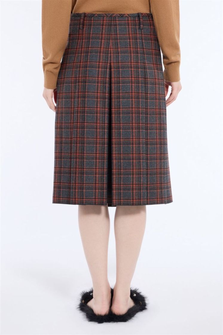 Woven  Skirt Q8B1 Quadro Gri