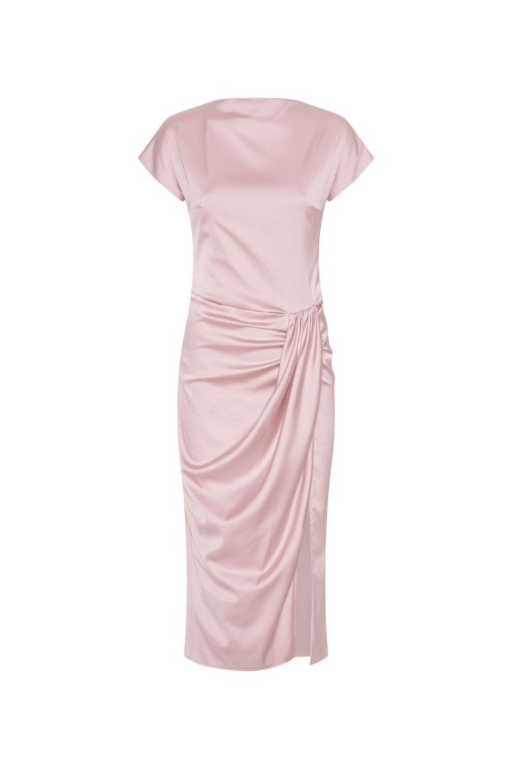CAP SLEEVE KNOT DRESS - Blushing Brid