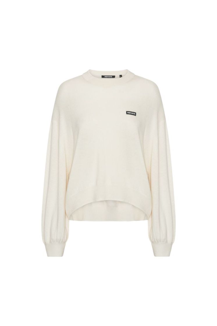 OVERSIZED KNIT PULLOVER - Egret