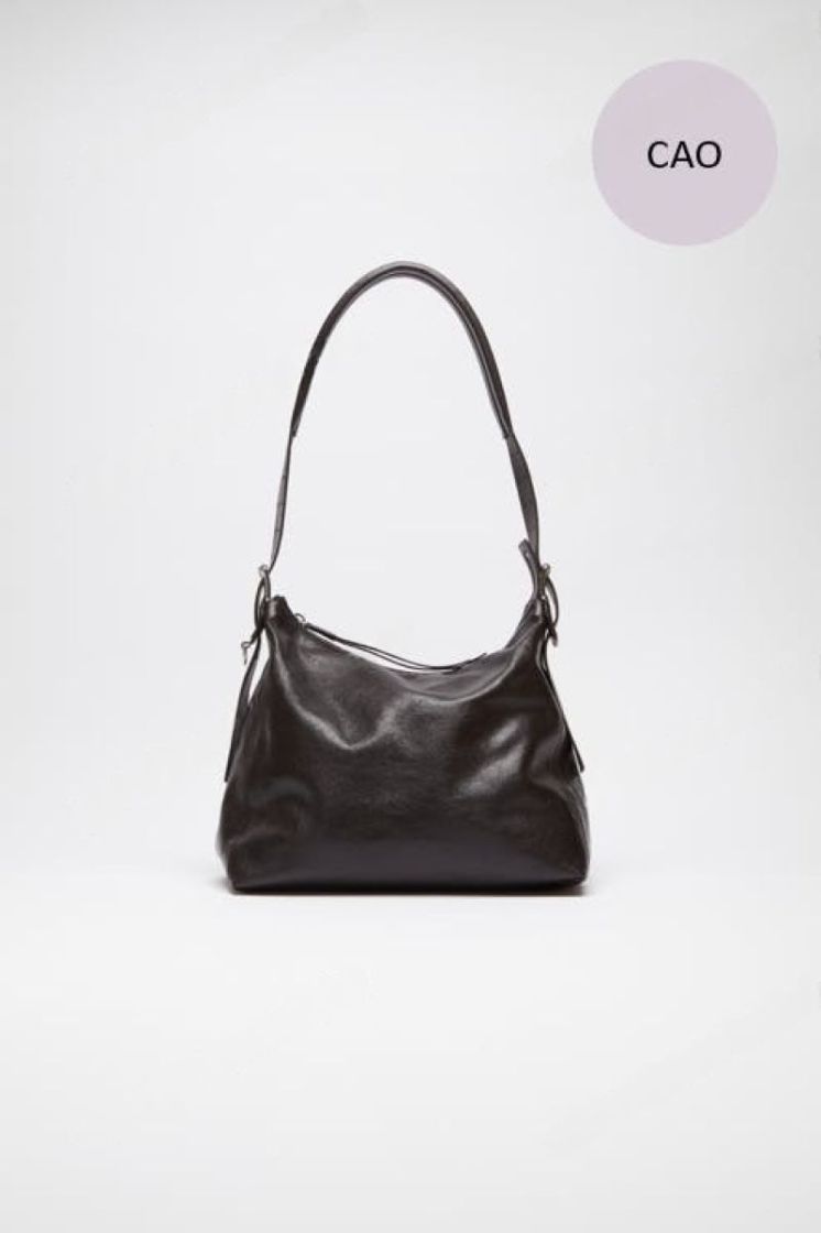 SMALL BELTED HOBO BAG - DARK CHOCOLAT