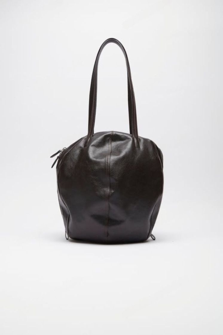 HELMET HOBO BAG - DARK CHOCOLAT